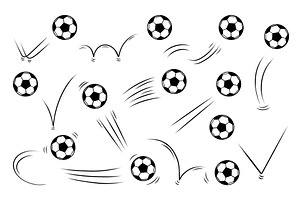 Soccer ball bounces. Flying football, a Sport Illustration by Valerie Bodnar
