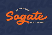 Sogate - Bold Script, a Script Font by Letterhend Studio (Thumbnail 1 of 9)