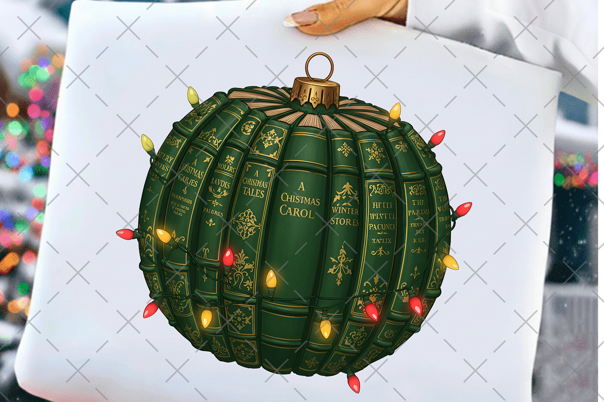 Christmas Book Christmas Ornament, an Illustration by Craft Nest (Photo 2 of 6)
