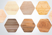Engraved Hexagonal Wooden Coasters, a Product Mockup by Moonlight Creative (Thumbnail 4 of 8)