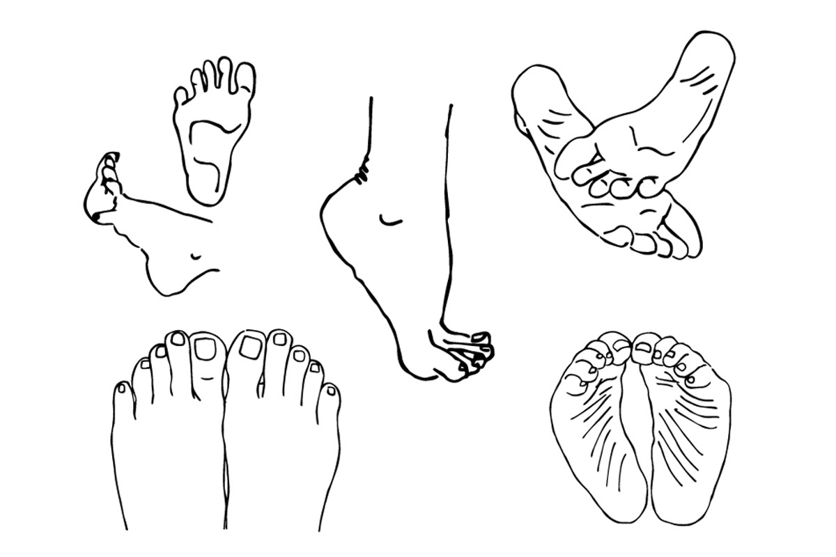 Hand-drawn Feet Sketches, an Illustration by Mike Brennan Art & Design (Photo 4 of 5)