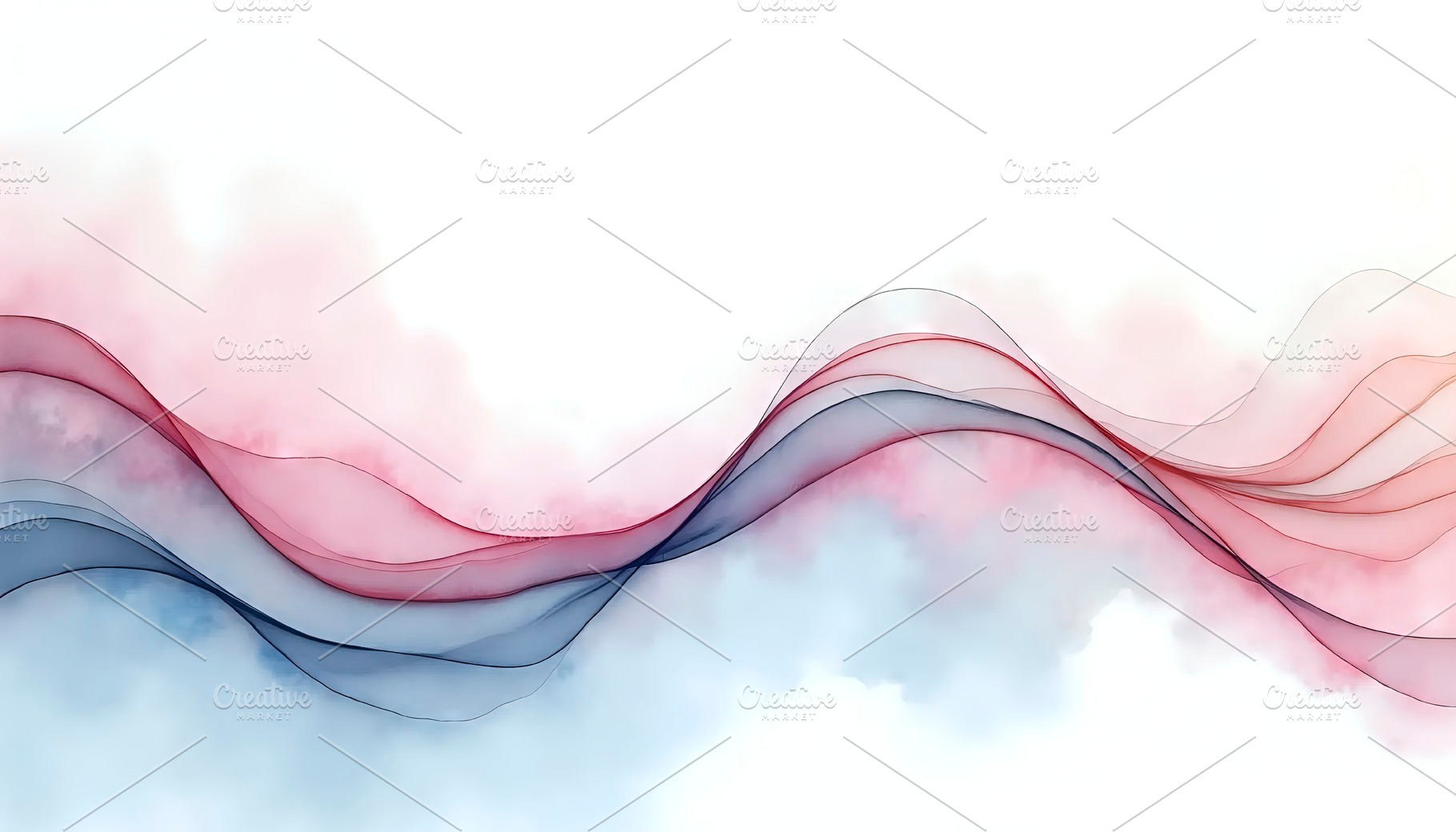Gentle Watercolor Liquid Waves With, a Photo by LOGOCREATIVE