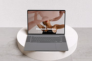 MacBook Air Mockup Set, a Wearable Device Mockup by swsi-studio (Thumbnail 6 of 6)