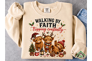 Funny Christmas Cow PNG, a Seasonal Illustration by Craft Nest (Thumbnail 5 of 6)