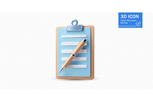 Mockup of a clipboard with blank, an Education Illustration by ZinetroN