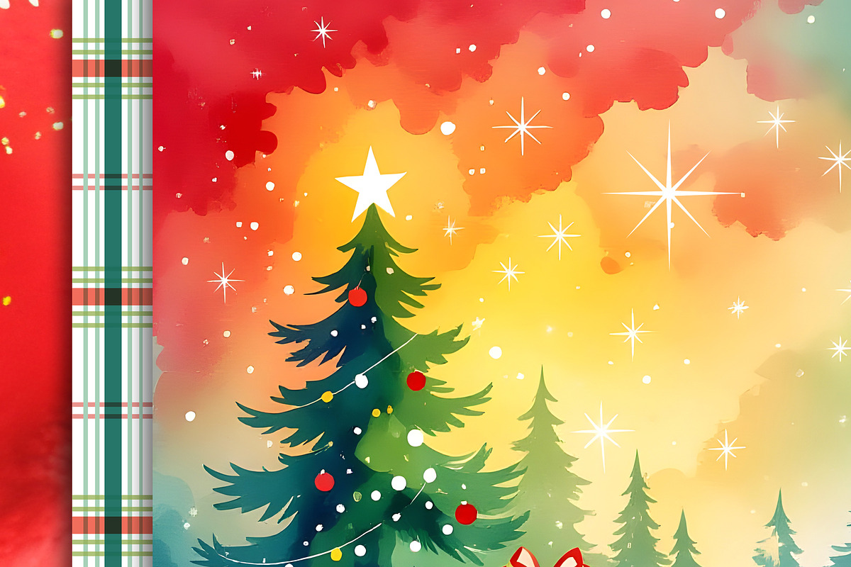 3D Christmas Card Background, a Decorative Illustration by Sharon Schwalbe (Photo 2 of 3)