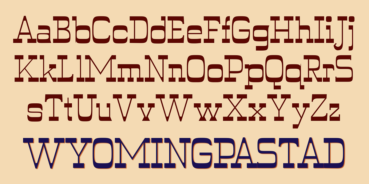 WyomingPastad, a Slab Serif Font by Ingrimayne Type (Photo 4 of 5)