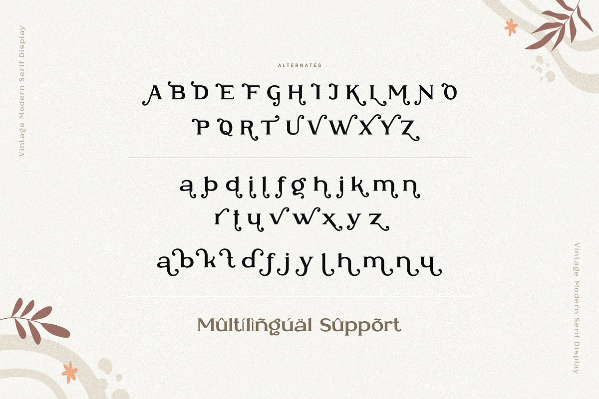 Reilova Modern Vintage Serif Display, a Serif Font by Koplexs Studio (Photo 11 of 11)