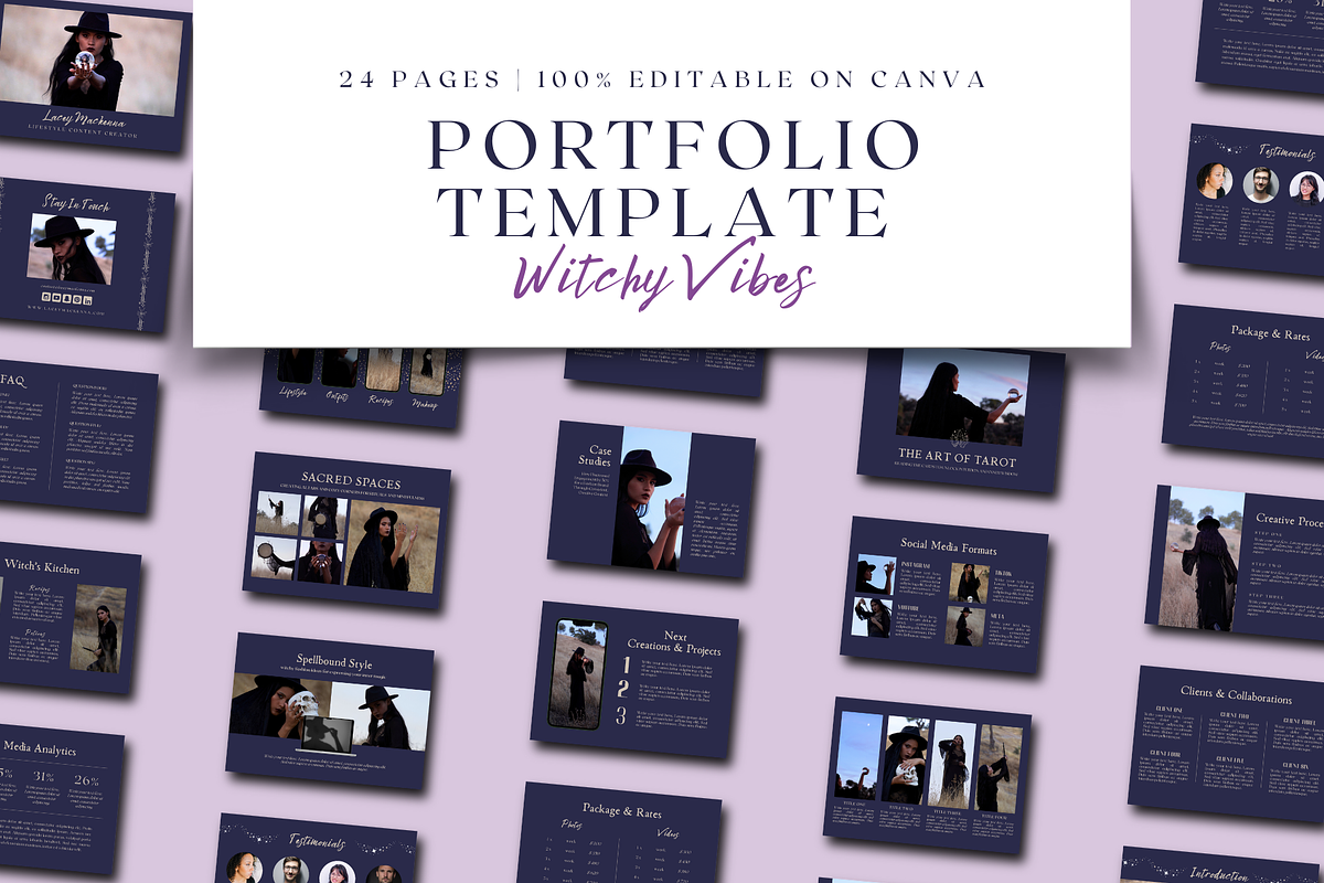 PORTFOLIO CANVA TEMPLATE, a Marketing Template by The Little Lily Studio (Photo 1 of 5)
