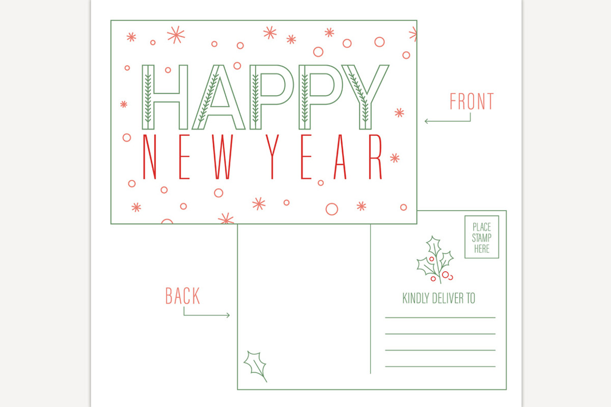 Creative horizontal postcard idea, an Object Illustration by Anna's Shop