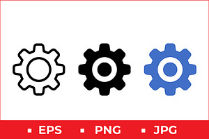 Gear Mechanism Vector Design, a Solid Icon by Artonix