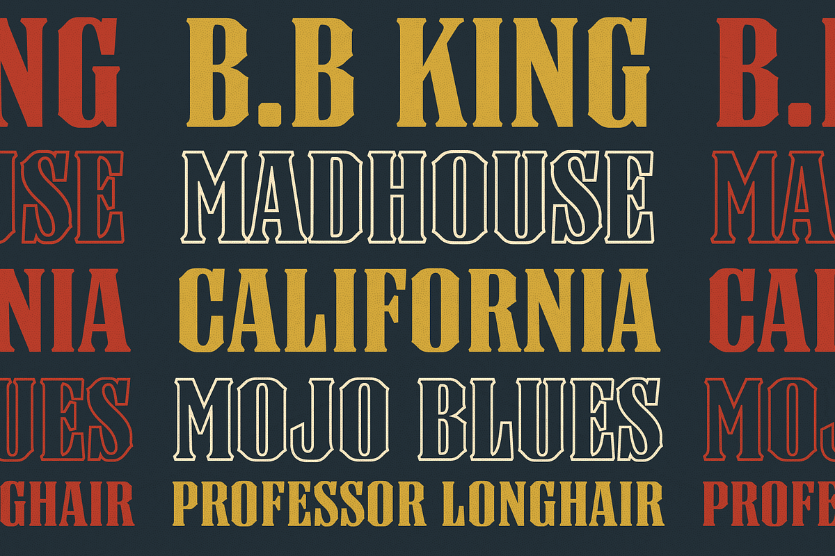 Mojo Blues, a Font by Goodwheel Studio (Photo 2 of 9)