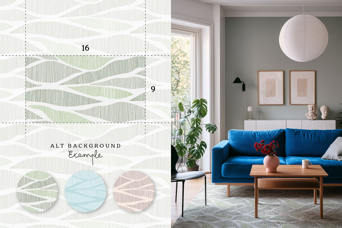 Organic lines seamless pattern set, a Pattern Graphic by Momosama Studio (Photo 3 of 5)