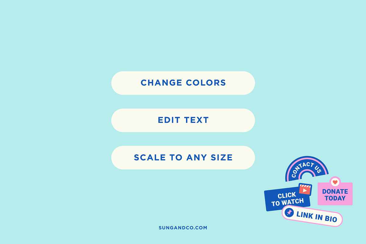 Call to Action Buttons and Stickers, a Templates & Theme by sungandco (Photo 2 of 4)