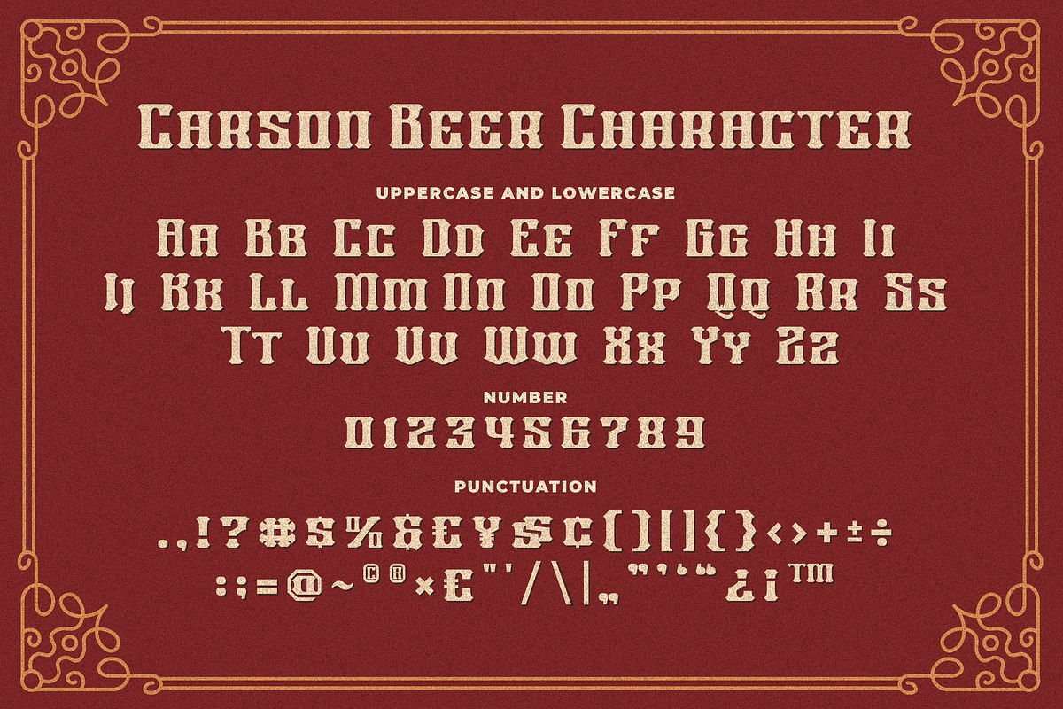 Carson Beer an Old Fashioned Font, a Script Font by Blankids Studio (Photo 10 of 11)