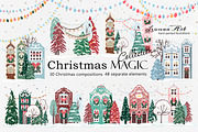 Christmas Magic Clip Art Collection, a Seasonal Illustration by Leonaa art (Thumbnail 3 of 11)
