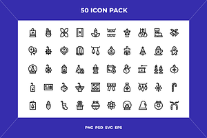 Christmas decoration icons, an Icon by Wencory