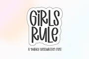 Girls Rule | Cute Handwritten Font, a Handwritten Font by KA Designs (Thumbnail 1 of 10)
