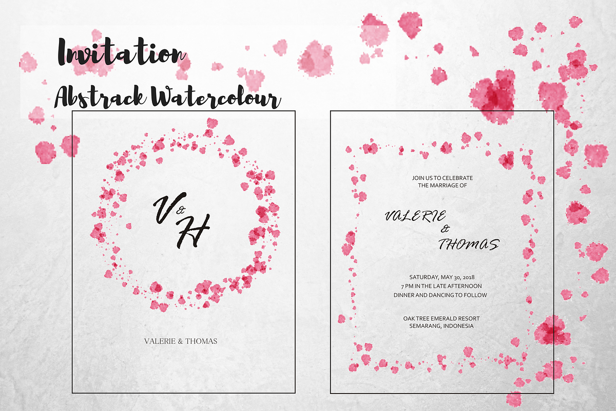 Abstrack Watercolour Invitation, an Invitation Template by byfloraison (Photo 2 of 6)
