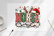 Christmas Nurse Sublimation PNG, a Seasonal Illustration by Canvas Craft (Thumbnail 6 of 6)