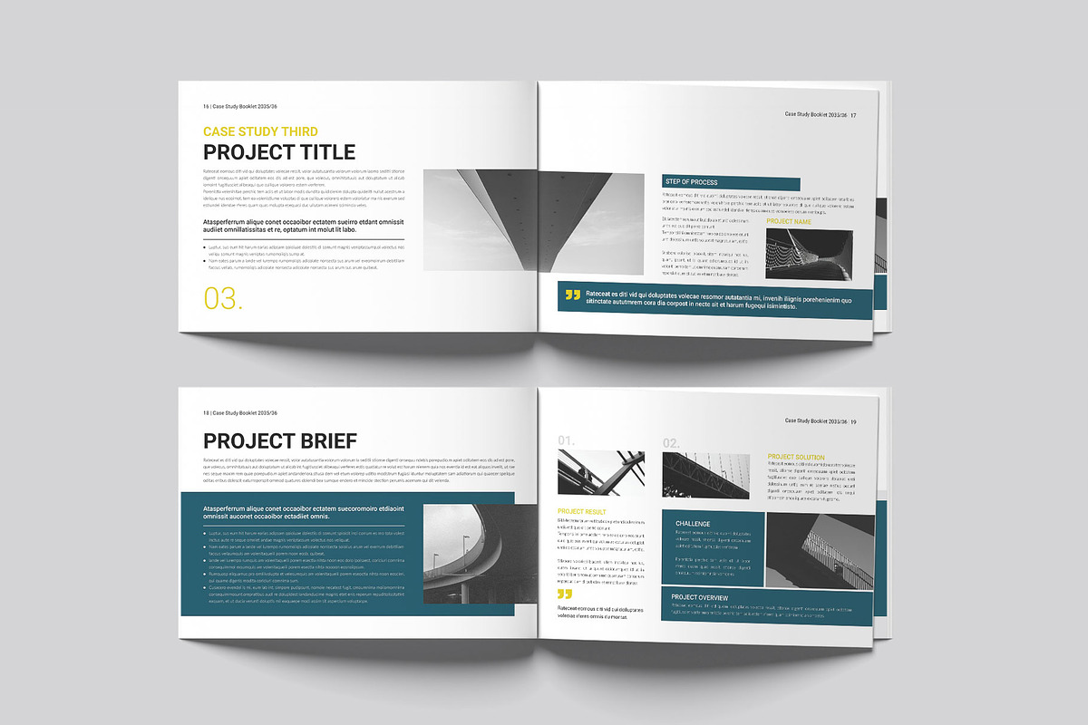 Case Study Booklet Template Landscap, a Brochure Template by DesignCrest (Photo 8 of 13)