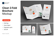 3 Fold Brochure Mockup Set, a Books & Magazine Mockup by GearShift (Thumbnail 1 of 4)