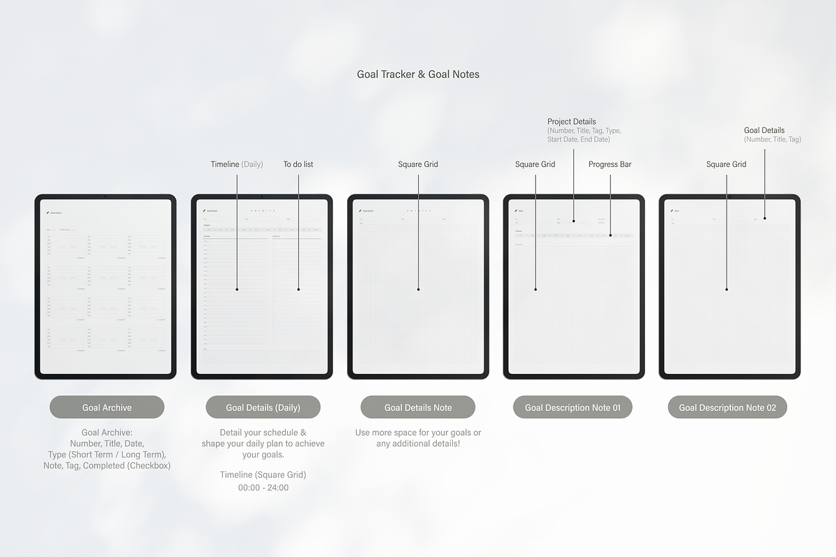 Digital Planner 2024 | White, an App Template by SydneyYeom (Photo 6 of 11)