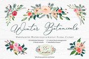 Winter Botanicals Clipart, an Illustration by Emerald & Ivy Studios (Thumbnail 1 of 9)