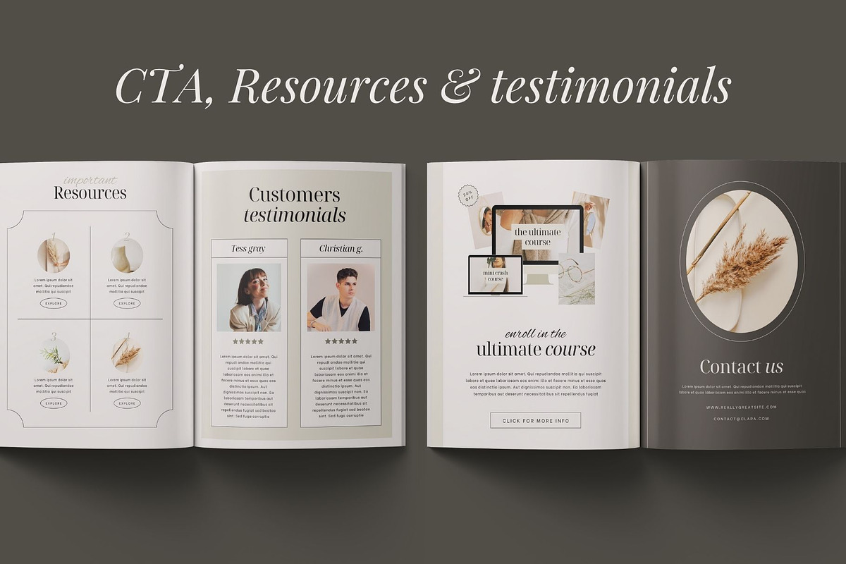 Clara Course Workbook Canva Template, a Templates & Theme by BoldNStudio (Photo 16 of 16)