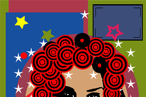 Pop Art Woman with red hair. The ima, a Graphic by TeaGraphicDesign