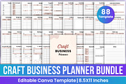 Craft Business Planner Bundle Canva, a Stationery Template by Mustafiz (Thumbnail 1 of 8)