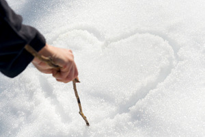 Snow Fun Love Heart, a Person Photo by THP Creative