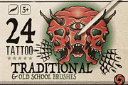 24 Traditional Tattoo Brushes, a Brush Add-On by Easy Procreate (Thumbnail 1 of 4)