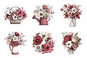 Spring Flowers Clipart Bundle, a Transportation Illustration by SinaCreation (Thumbnail 2 of 7)