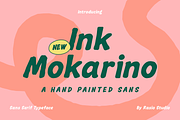 Ink Mokarino Hand Painted Sans Font, a Sans Serif Font by Rasio Studio (Thumbnail 1 of 7)