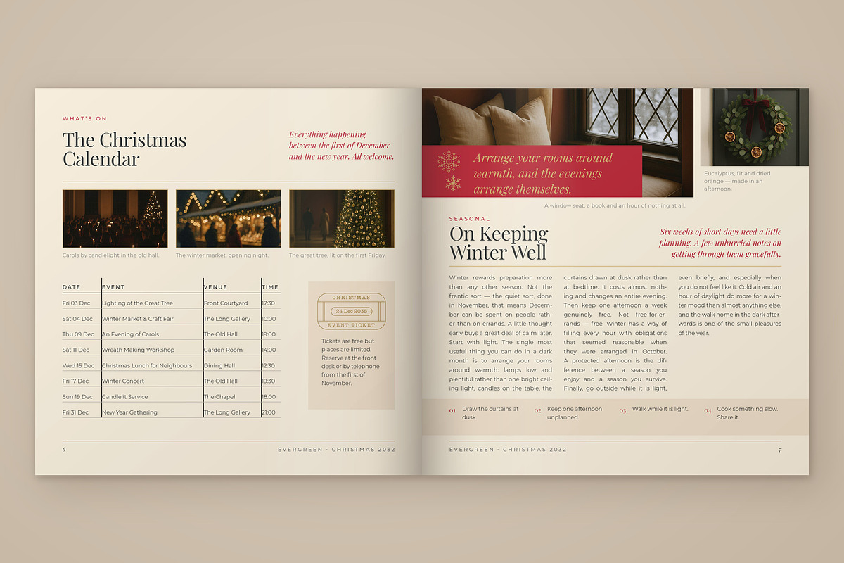 Square Christmas Magazine Template, a Magazine Template by BrandPacks (Photo 3 of 5)