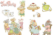 Tea Party Clipart Set, a Decorative Illustration by Paper Doll Pets (Thumbnail 7 of 7)