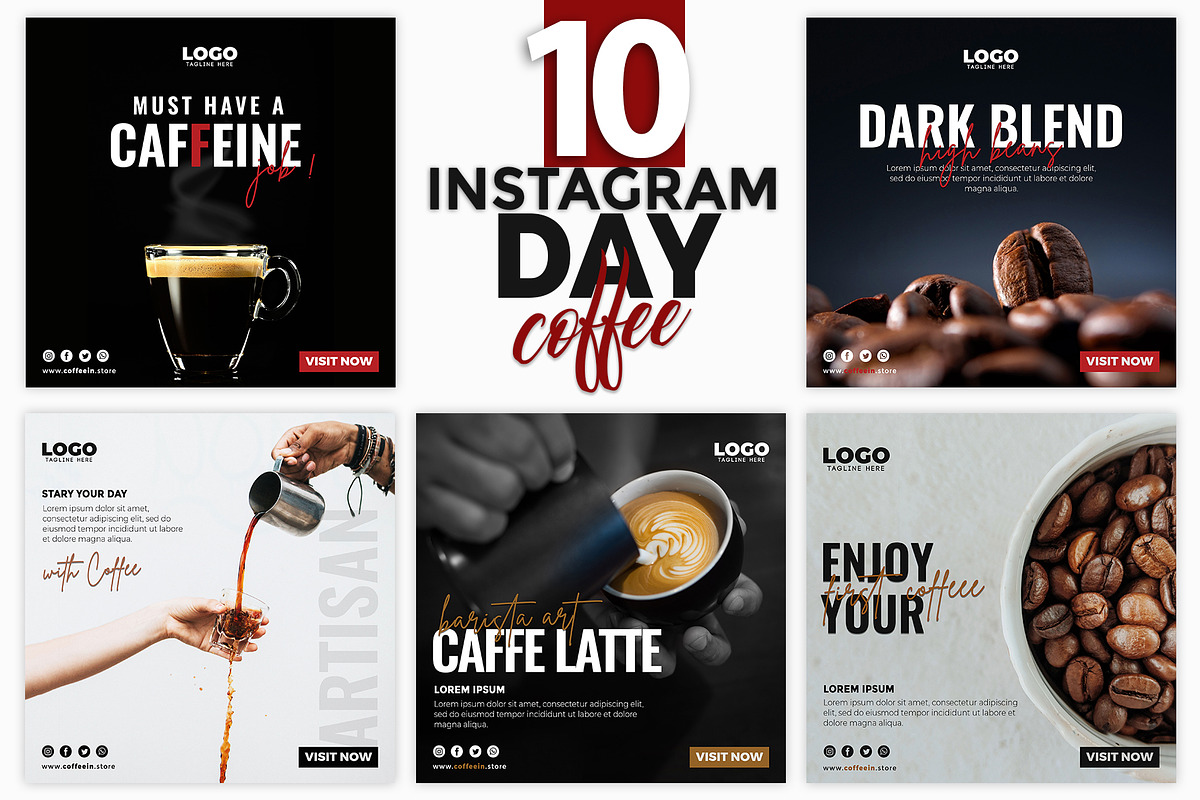 Instagram Post Template Coffee Roast, a Social Media Template by illycreative (Photo 2 of 2)