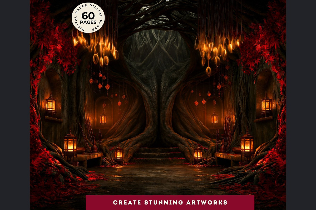 Harvest Ritual Horror RPG Backdrops, a Seasonal Illustration by ThatsDesignArt (Photo 16 of 18)