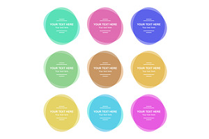Set of Modern Vector Colorful Oval, a Templates & Theme by FineArtStudio