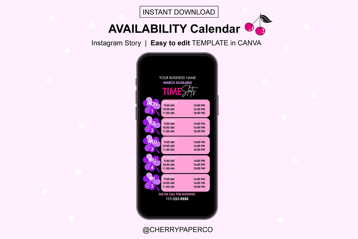 Instagram Story Canva Template, a Social Media Template by Cherry Paper Co (Photo 3 of 3)