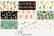 70 cocktails seamless pattern, a Pattern Graphic by Poppy Lane Studio (Thumbnail 2 of 10)