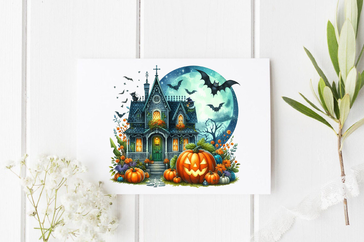 Halloween house Sublimation Clipart, a Graphic by CitraGraphics (Photo 5 of 6)