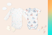 Baby Onesie 4x Mock-ups, an Apparel Mockup by Mocca Mockups Store (Thumbnail 1 of 5)