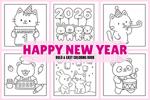 Happy New Year For Kids, a Seasonal Illustration by Coco Bloom