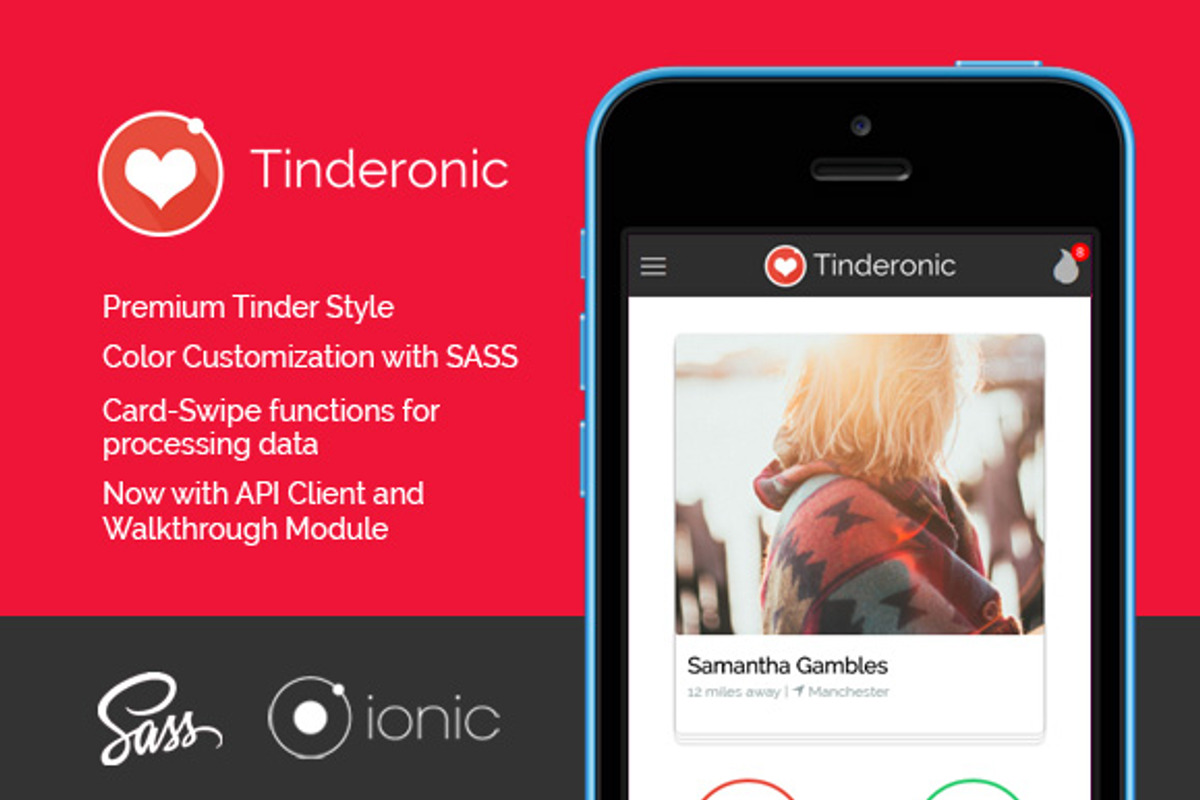 Tinderonic - Tinder Starter Theme fo, a HTML Template by Audacitus (Photo 1 of 4)