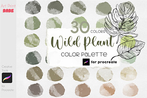 Wild Plant Color Palette Swatch Art