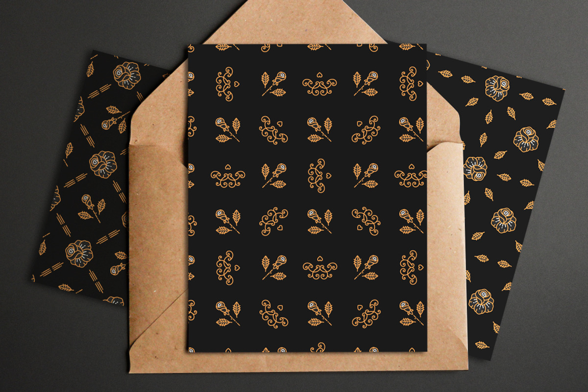 Skull & Roses: patterns, frames, a Pattern Graphic by ClipartMuchLove (Photo 6 of 8)