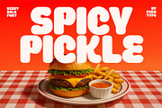 SPICY PICKLE – Food Display Font, a Font by Pekotype (Thumbnail 1 of 16)