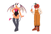 Halloween people set + patterns, a Person Illustration by Good Studio (Thumbnail 8 of 19)